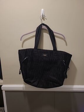 Victoria’s Secret Tote Bag Women Black Pleated Limited Edition Shoulder Bag